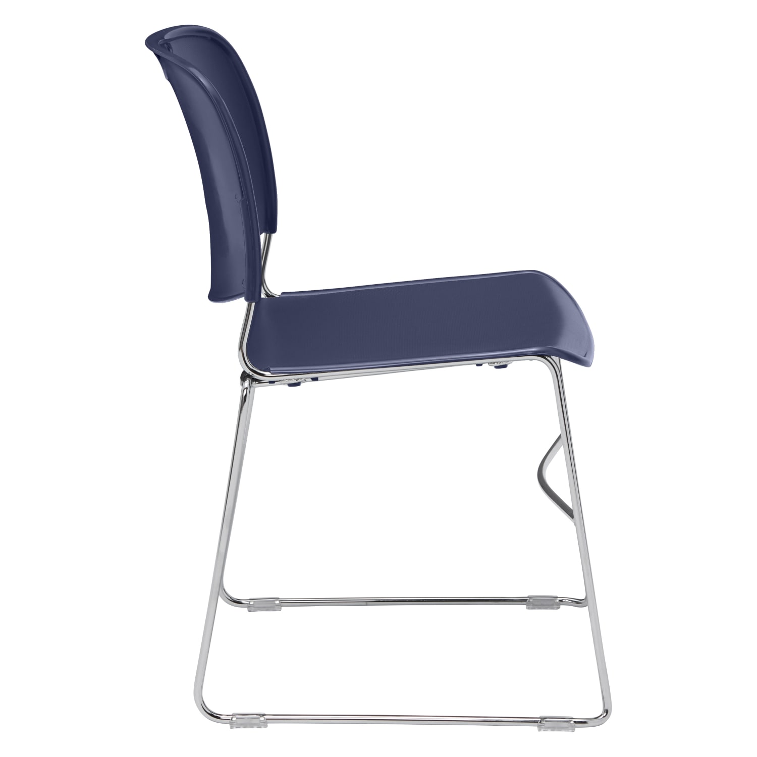 National Public Seating 8500 Ultra Compact Plastic Stack Chairs BlueChrome Set Of 4 Chairs PopularChairscom