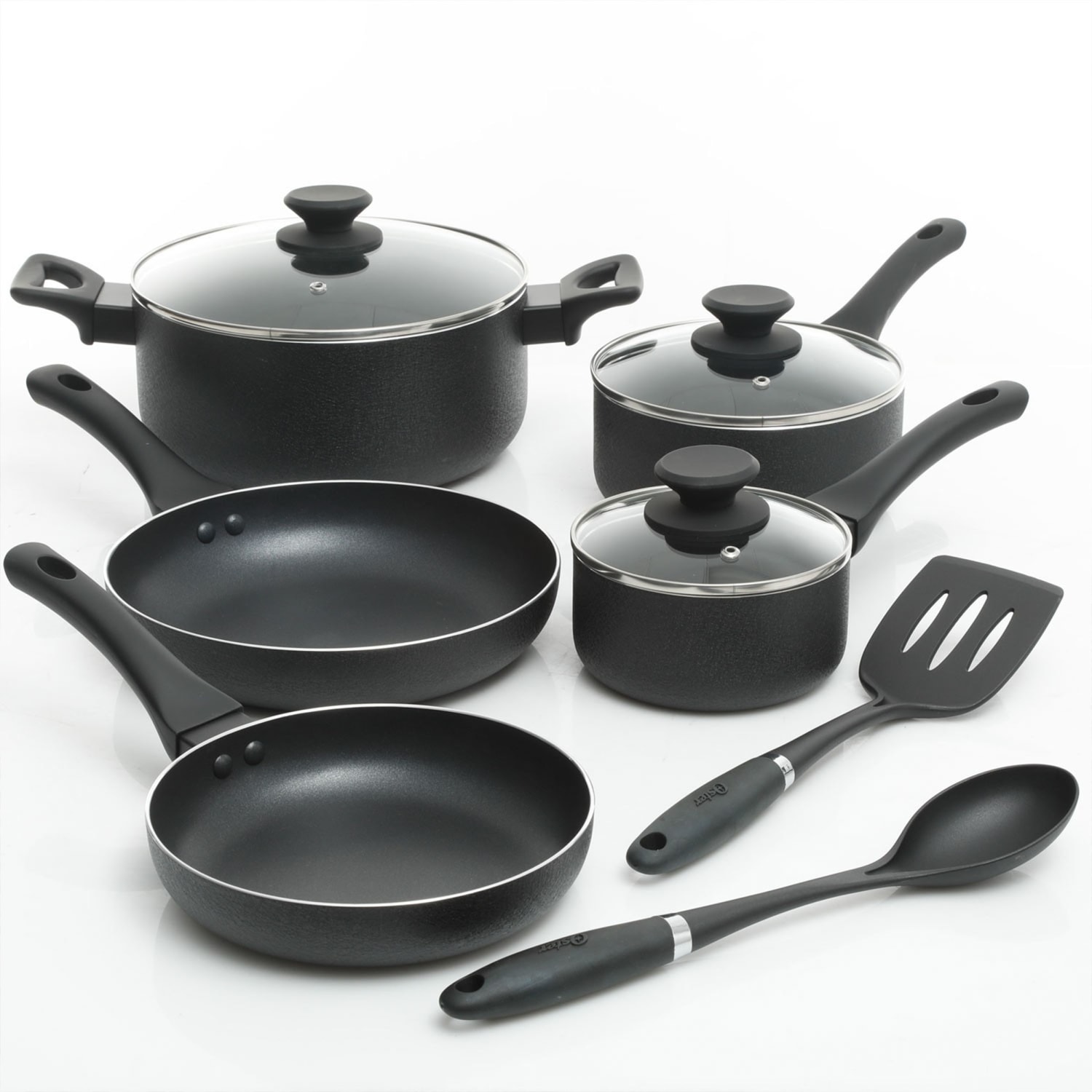 Oster Cookware Set, Ashford 10-Piece, Black - Image 6