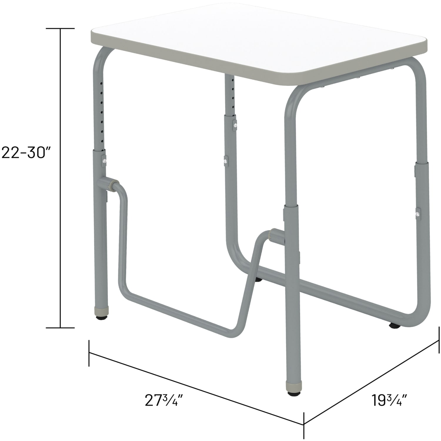 Safco AlphaBetter 2.0 Height-Adjustable Sit/Stand 28inW Student Desk With Pendulum Bar, Dry Erase - Image 6