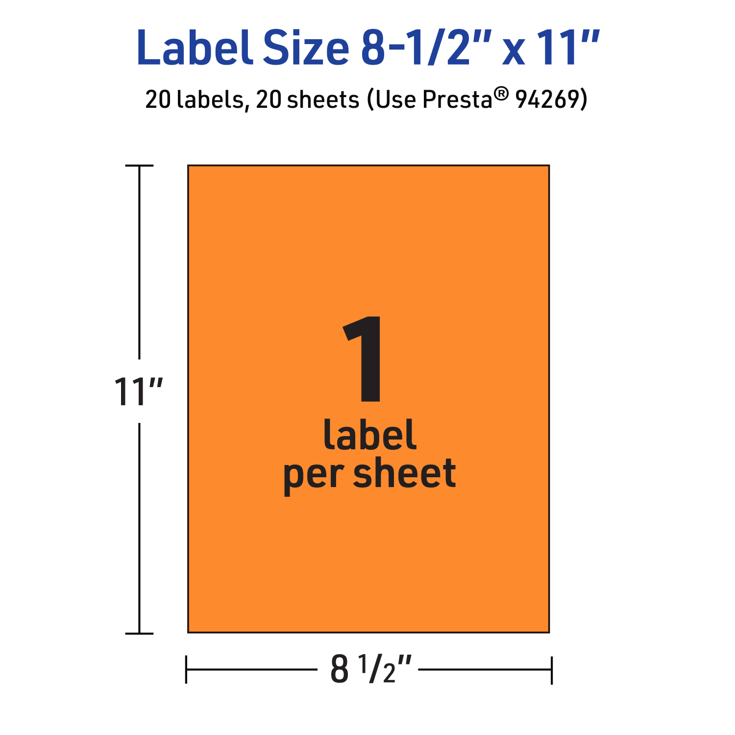Avery Printable Sticker Paper, 94269-BOP20, Rectangle, 8-1/2in x 11in, Matte Bright Orange, Pack of 20 - Image 6