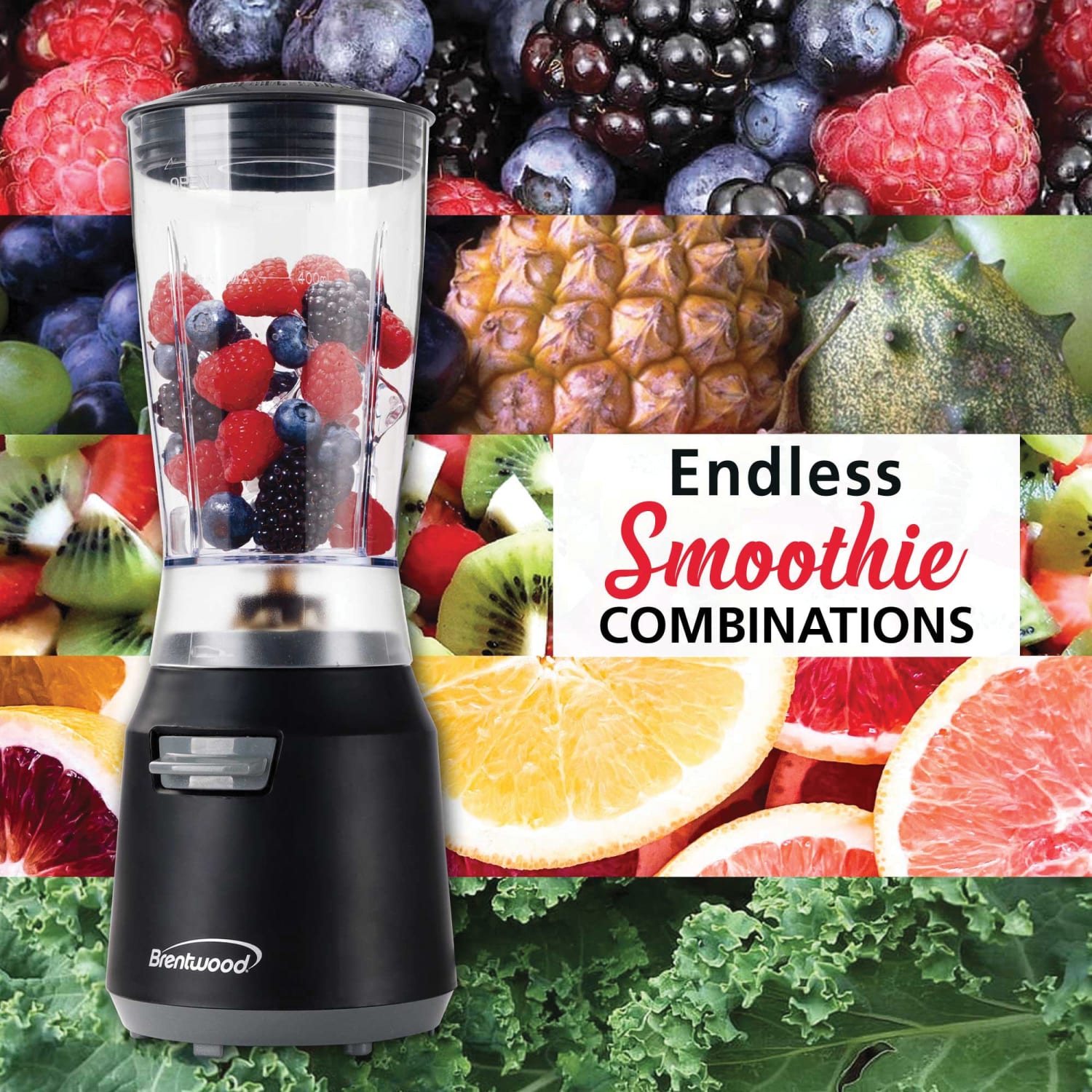 Brentwood 180W 14 Oz Personal Blender, Black/Gray - Image 4