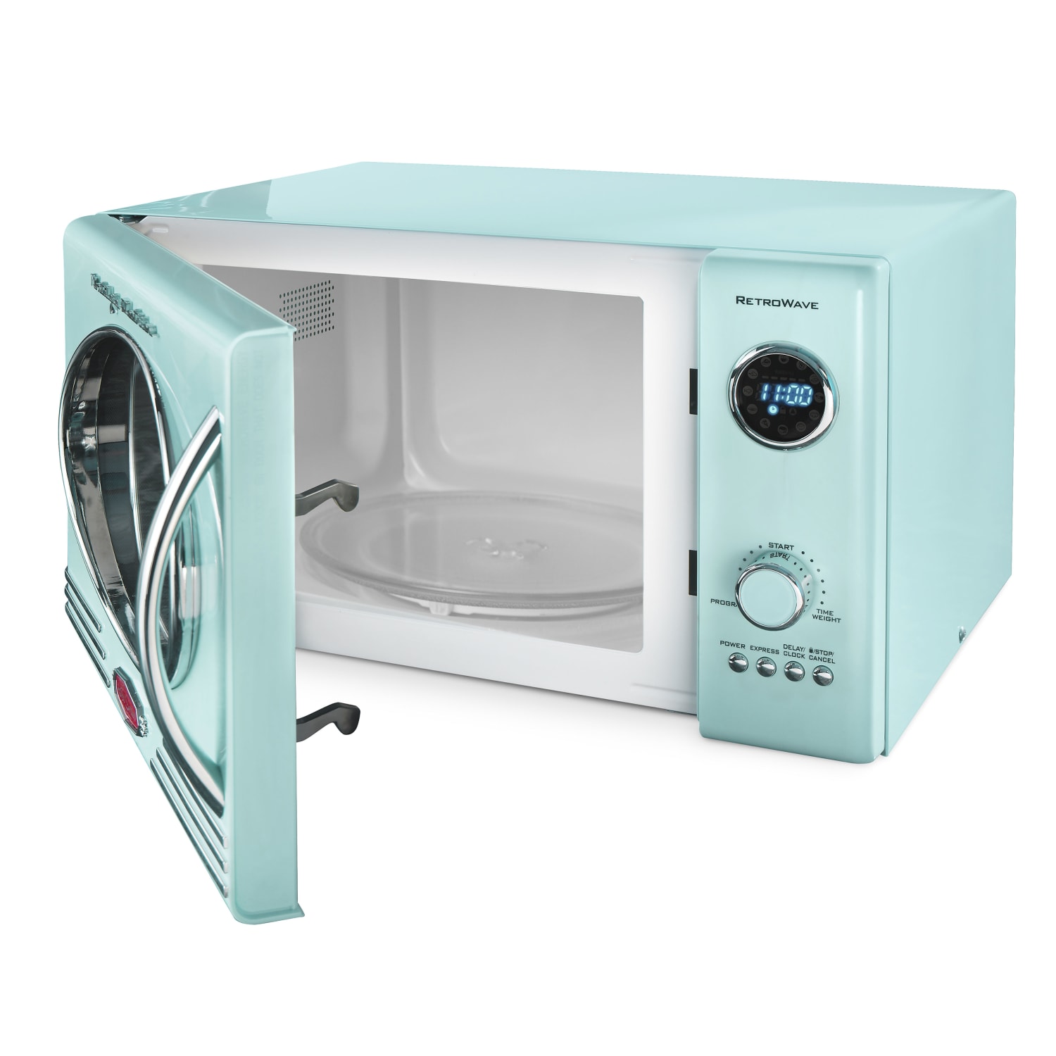 Nostalgia NRMO9AQ Retro Microwave Oven, 0.9 Cu. Ft., Aqua - Image 5
