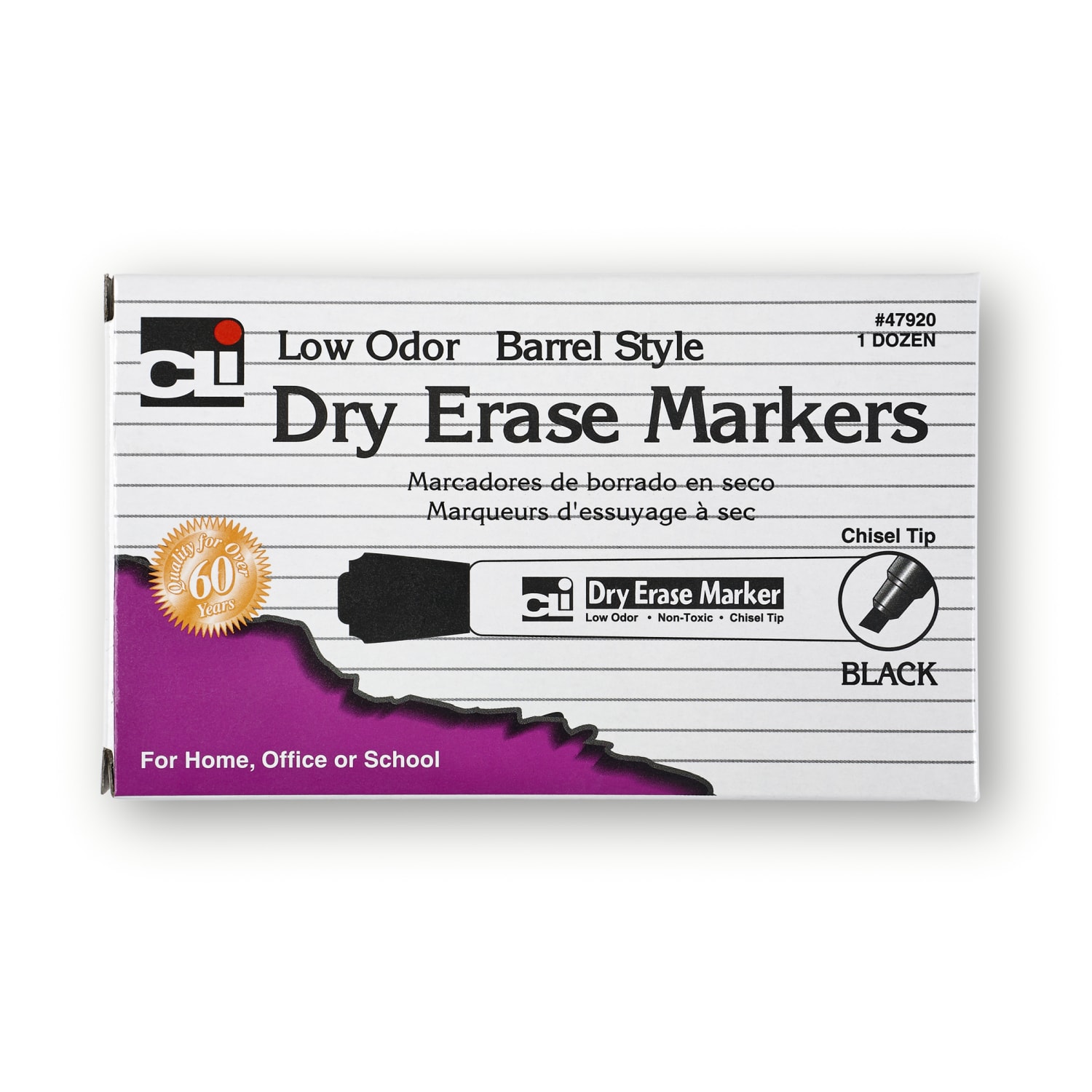 Charles Leonard Dry-Erase Markers, 12 Markers Per Pack, Set Of 3 Packs, Chisel Tip, Black, 36 Markers - Image 4
