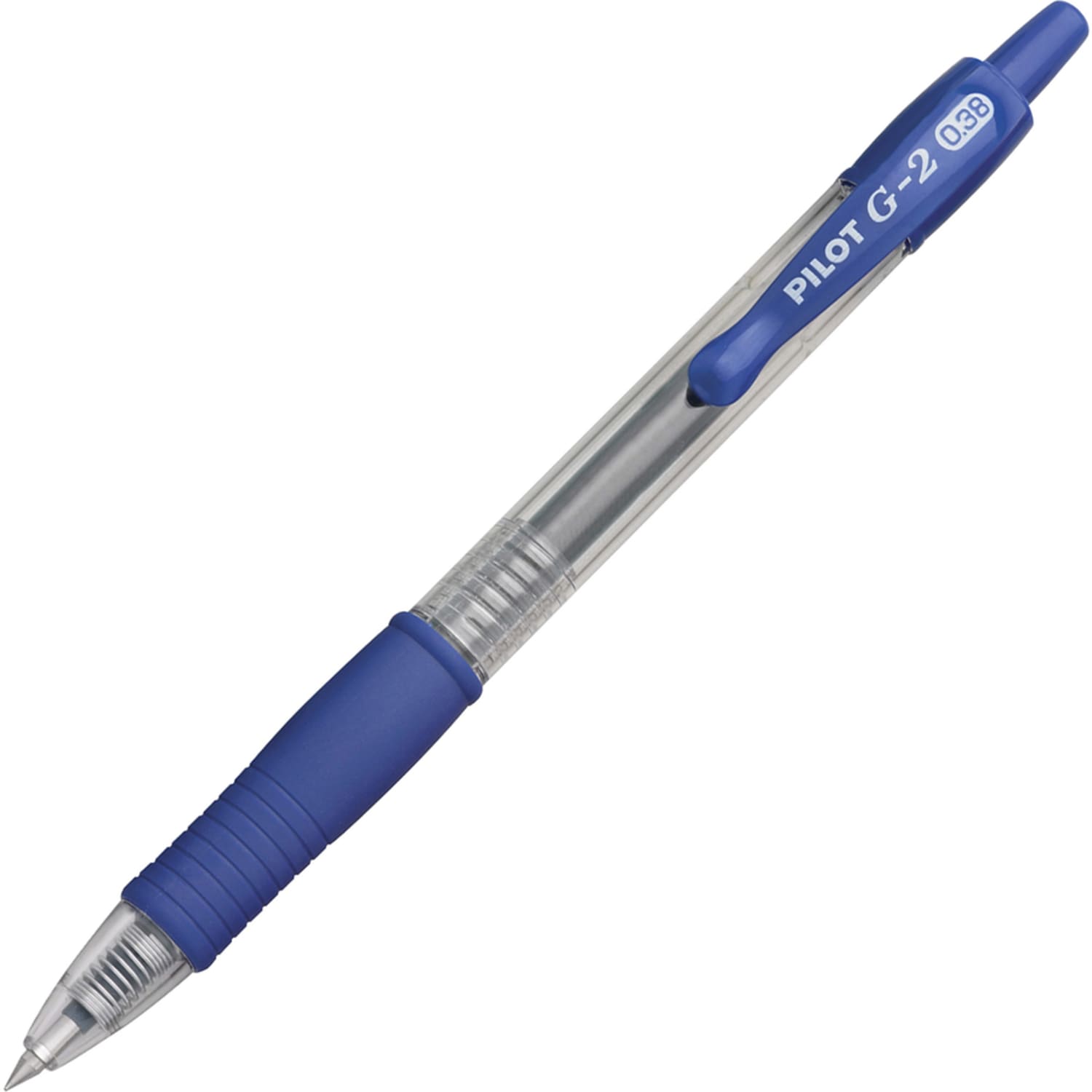 Pilot G2 Premium Gel Roller Retractable Pens - Ultra Fine Pen Point - 0.38 mm Pen Point Size - Refillable - Retractable - Blue Gel-based Ink - Clear Barrel - 24 / Bundle - Image 4