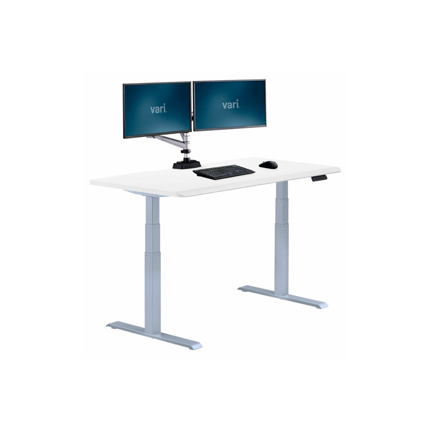 VARI Electric Standing Desk With ComfortEdge, 60inW, White - Image 6
