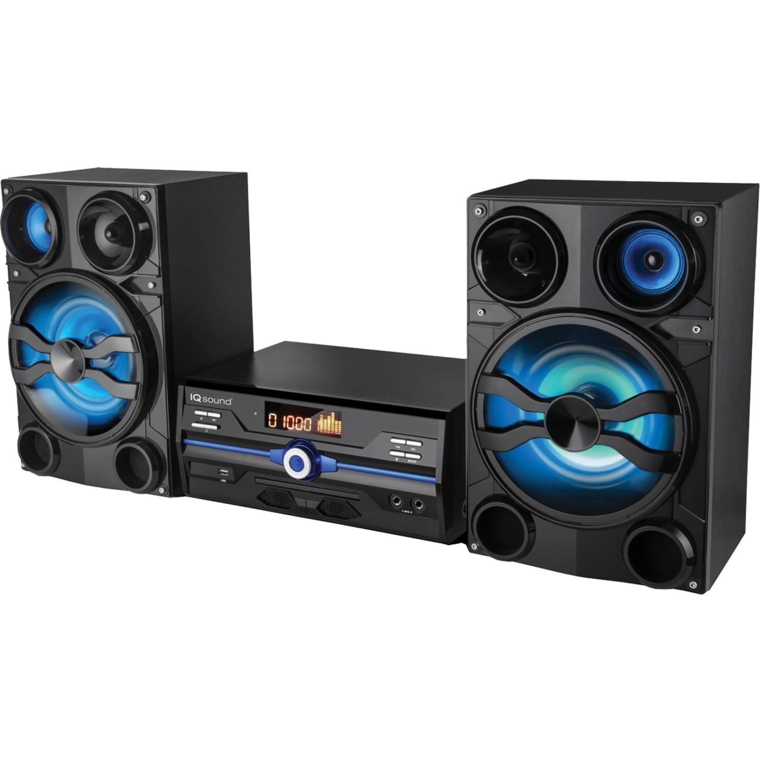 Supersonic IQ-9000BT Mini Hi-Fi System - 100 W RMS - Black - DVD Player, CD Player - FM - CD-R, DVD-R - IQ9000BT - Image 3