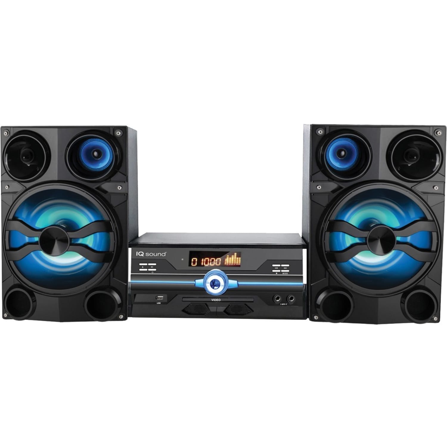 Supersonic IQ-9000BT Mini Hi-Fi System - 100 W RMS - Black - DVD Player, CD Player - FM - CD-R, DVD-R - IQ9000BT - Image 3