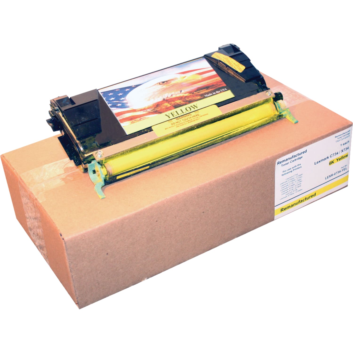 M&A Global Remanufactured Yellow Toner Cartridge Replacement For Lexmark C734A1YG, C734A1YG-CMA - Image 3