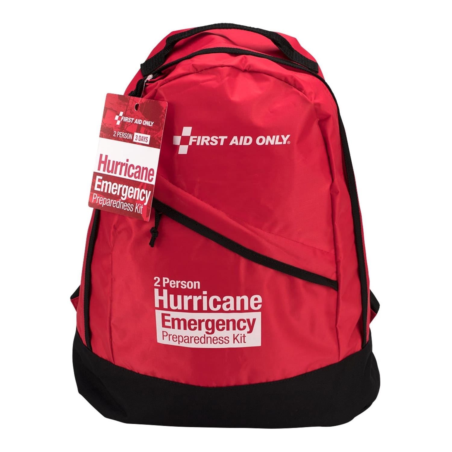 First Aid Only Emergency Preparedness Hurricane Backpack, 2 Person, Red, 54 Pieces - Image 4