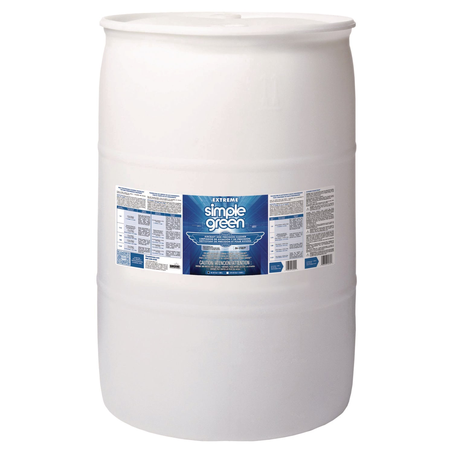 Simple Green Extreme Aircraft and Precision Equipment Cleaner, Neutral Scent, 55 gal Drum