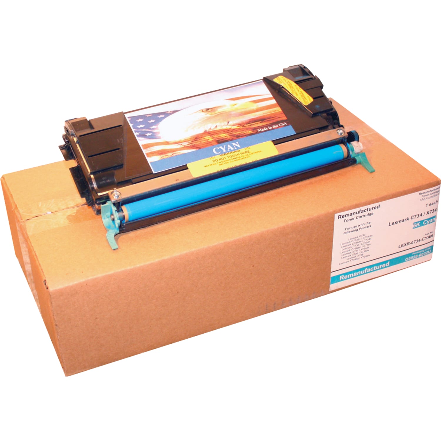 M&A Global Remanufactured Cyan Toner Cartridge Replacement For Xerox C734A1CG, C734A1CG-CMP - Image 3