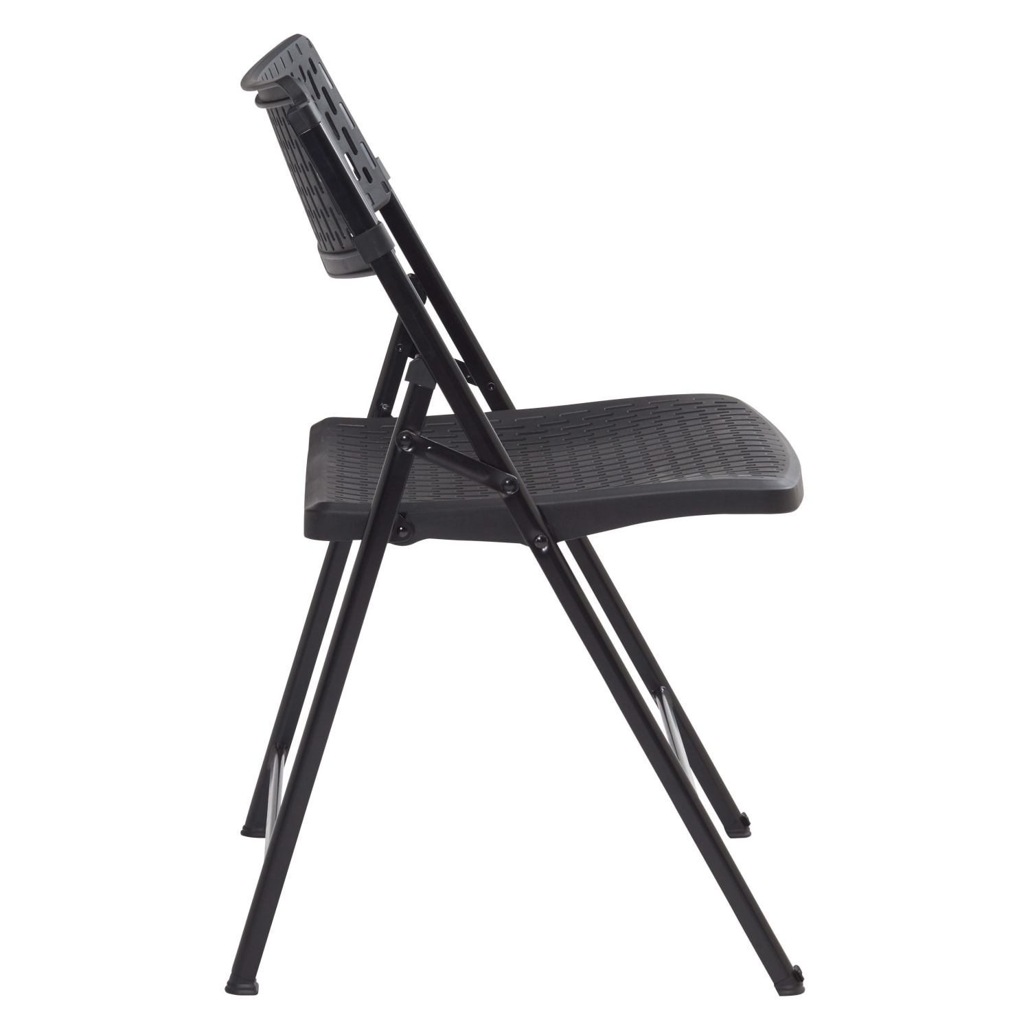 National Public Seating AirFlex Series Premium Polypropylene Folding Chairs BlackSilver Pack Of 4 Chairs PopularChairscom
