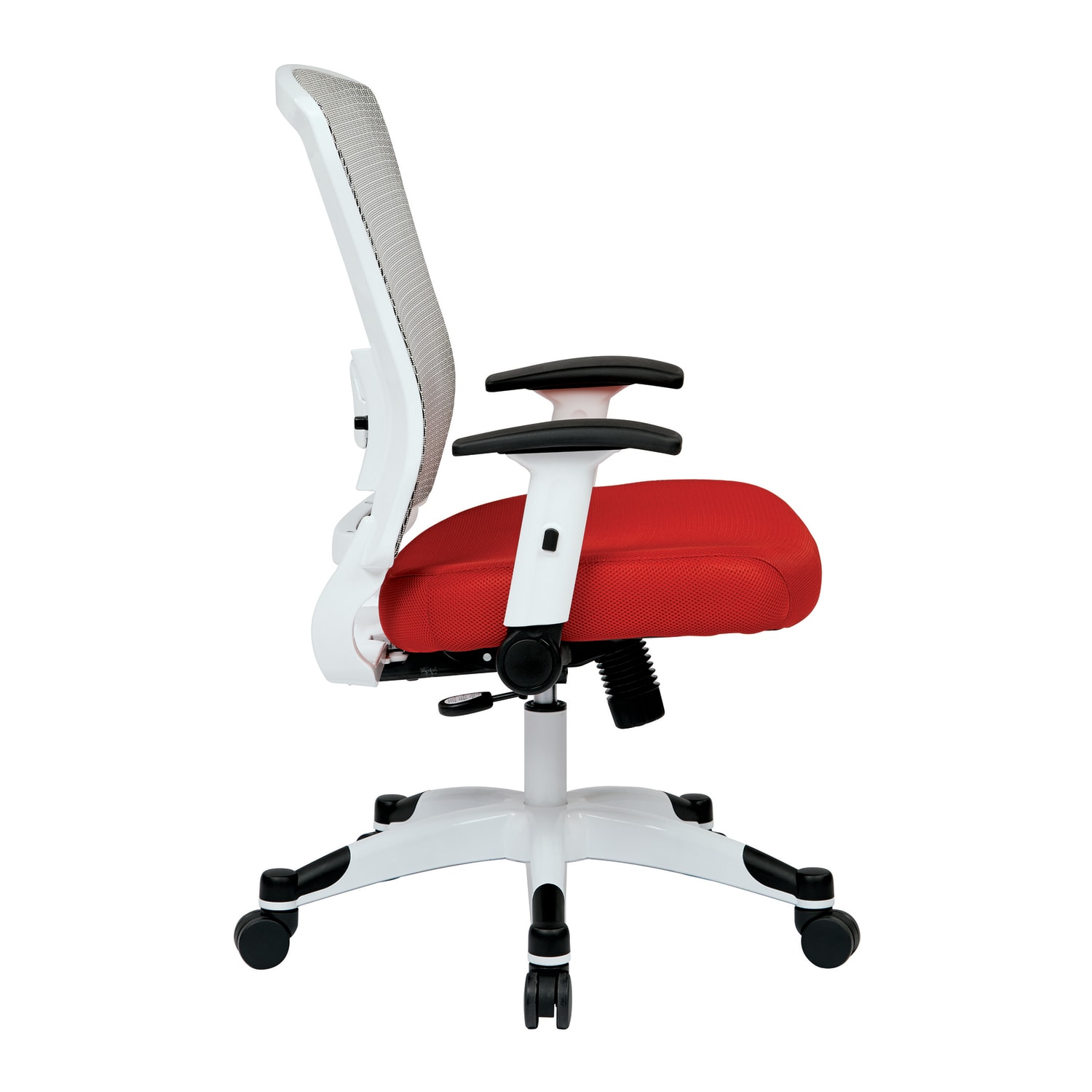 Office Star Space Seating Mesh Mid Back Chair RedWhite PopularChairscom