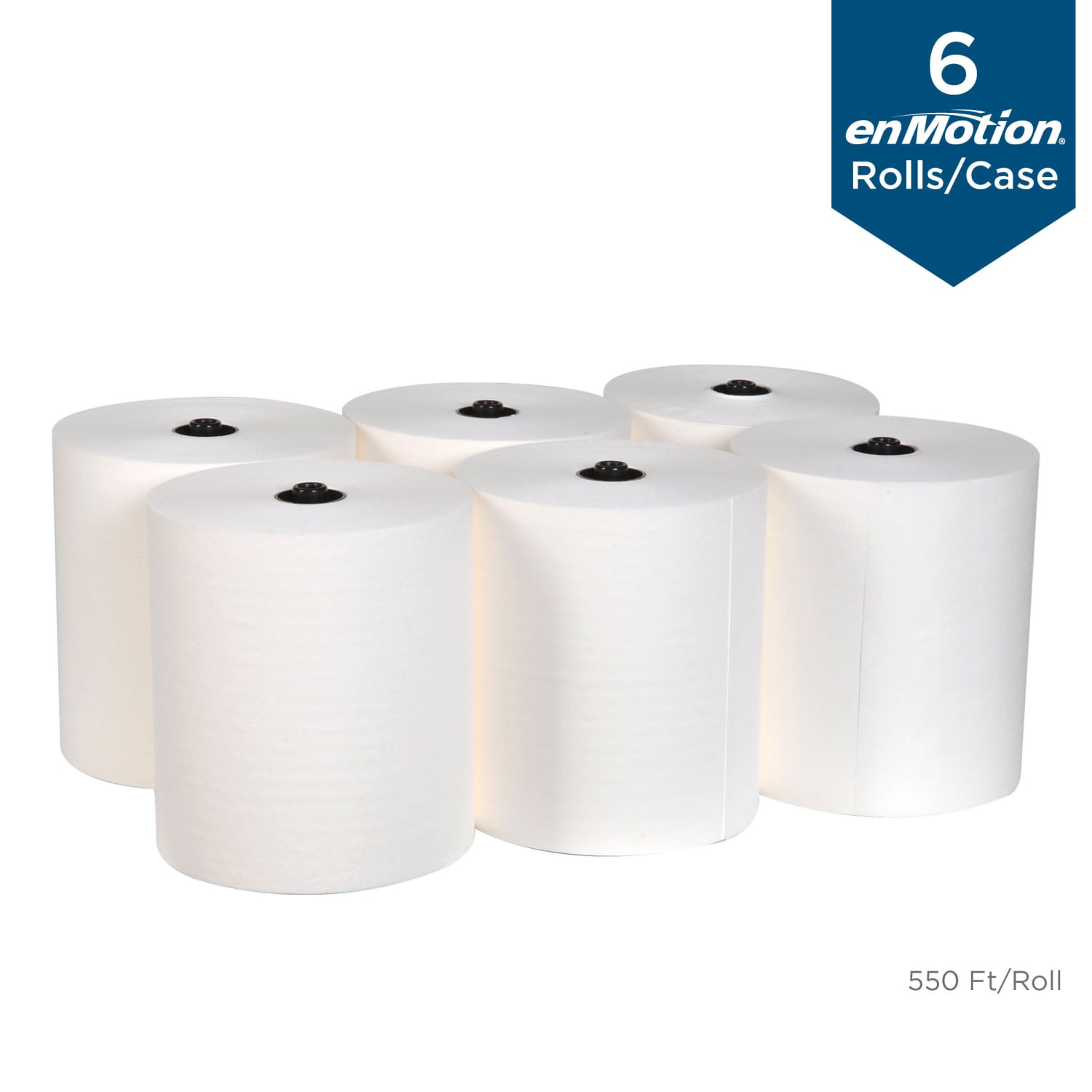 enMotion Flex by GP PRO, 1-Ply, 8.2in x 550ft, 100% Recycled, White, 6 Rolls per Case - Image 4
