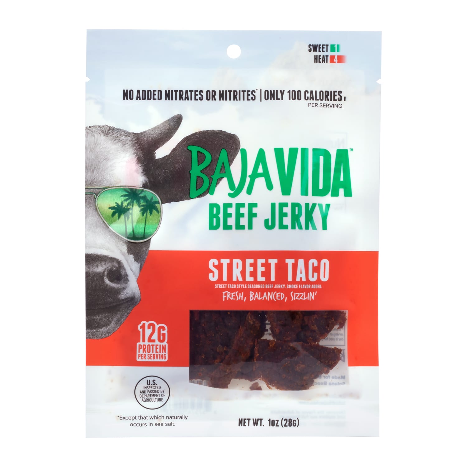 Baja Vida Beef Jerky Street Taco Snack Packs, 1.0 Oz, Box Of 12 Packs - Image 4