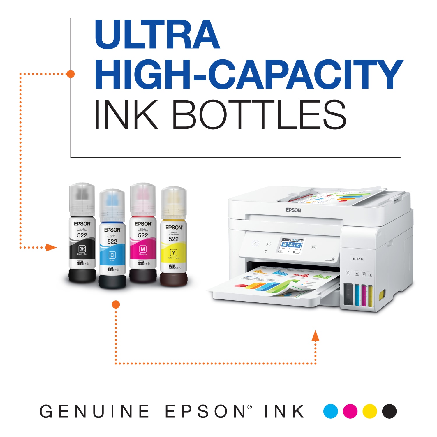 Epson T522 Ink Refill Kit - Inkjet - Yellow - Image 4