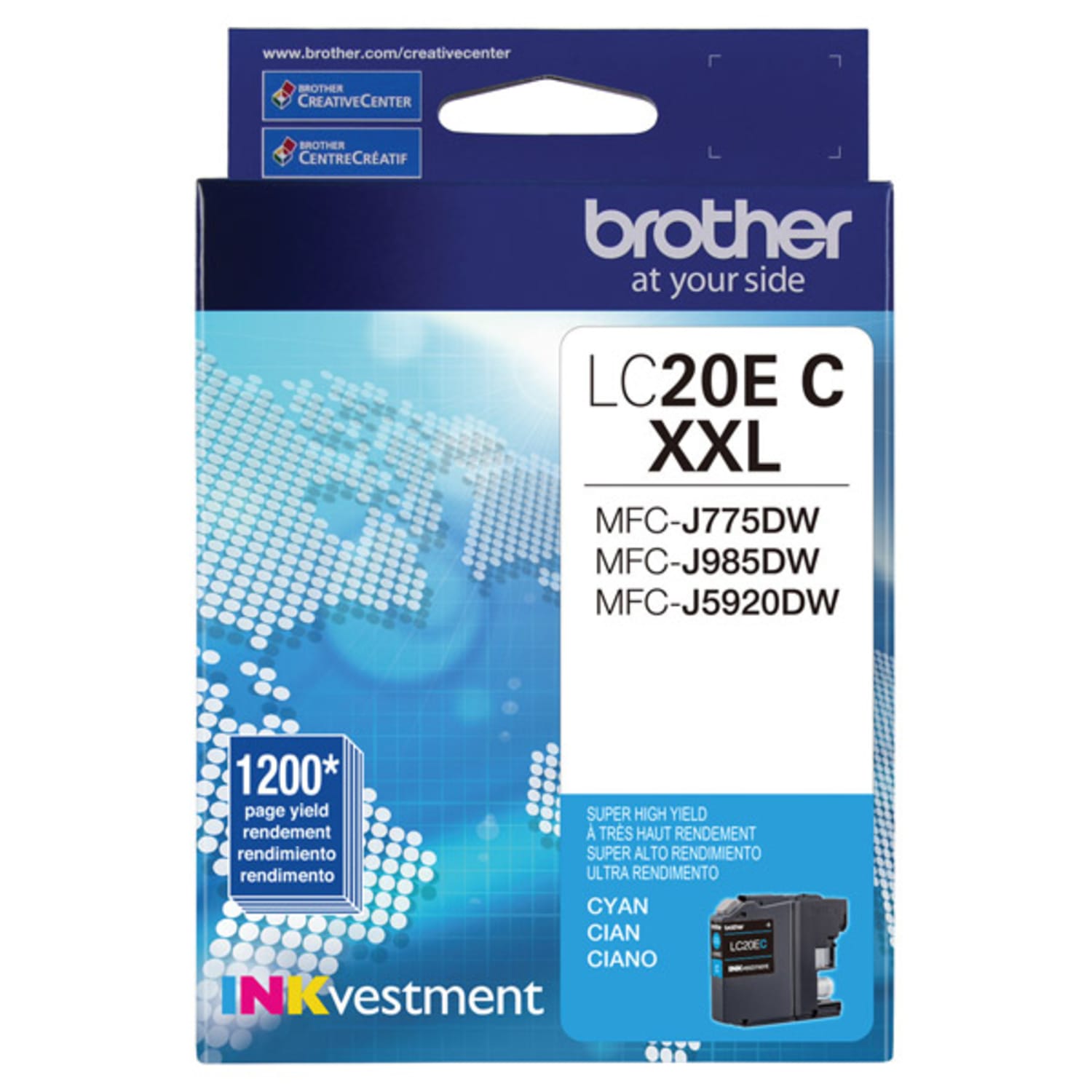 Brother LC20 Cyan Super-High-Yield Ink Cartridge, LC20EC - Image 3