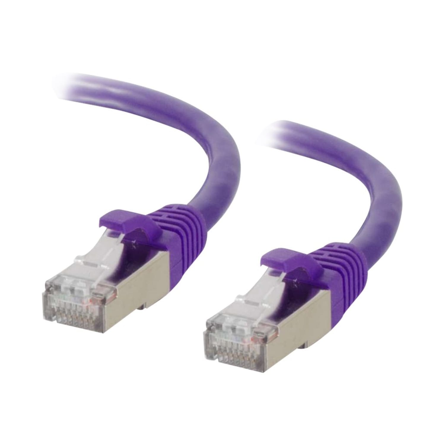 C2G-5ft Cat6 Snagless Shielded (STP) Network Patch Cable - Purple - Category 6 for Network Device - RJ-45 Male - RJ-45 Male - Shielded - 5ft - Purple - Image 3