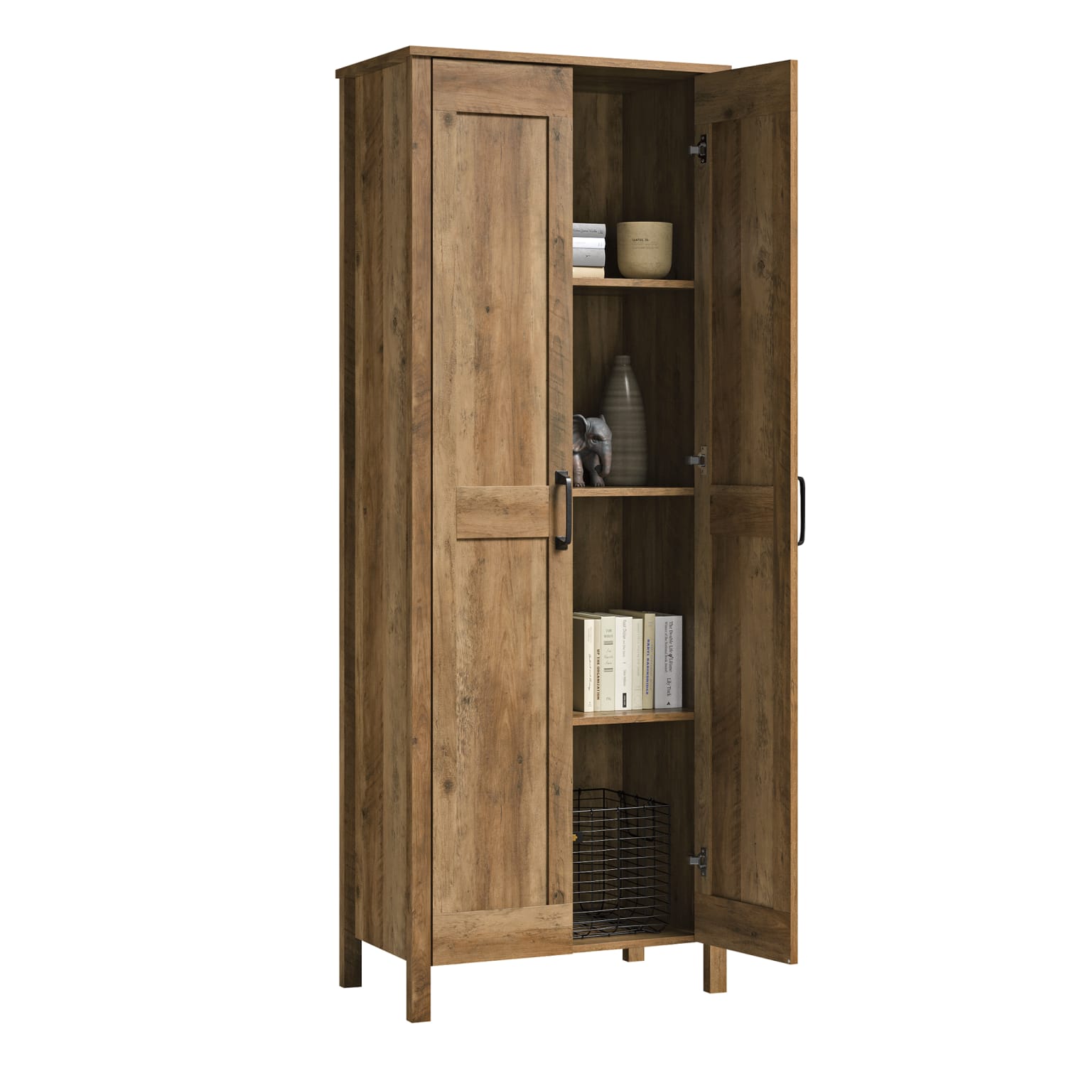 Sauder Select 72inH 2-Door Storage Cabinet, Rural Pine - Image 3