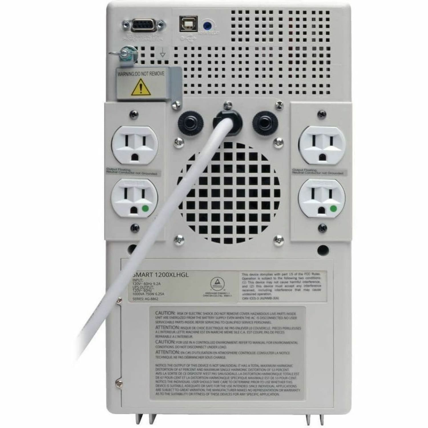 Eaton Tripp Lite Series 1000VA 750W Lithium Iron Phosphate (LiFePhos) UPS Smart Tower AVR Hospital Medical - SMART1200XLHGL - Image 3