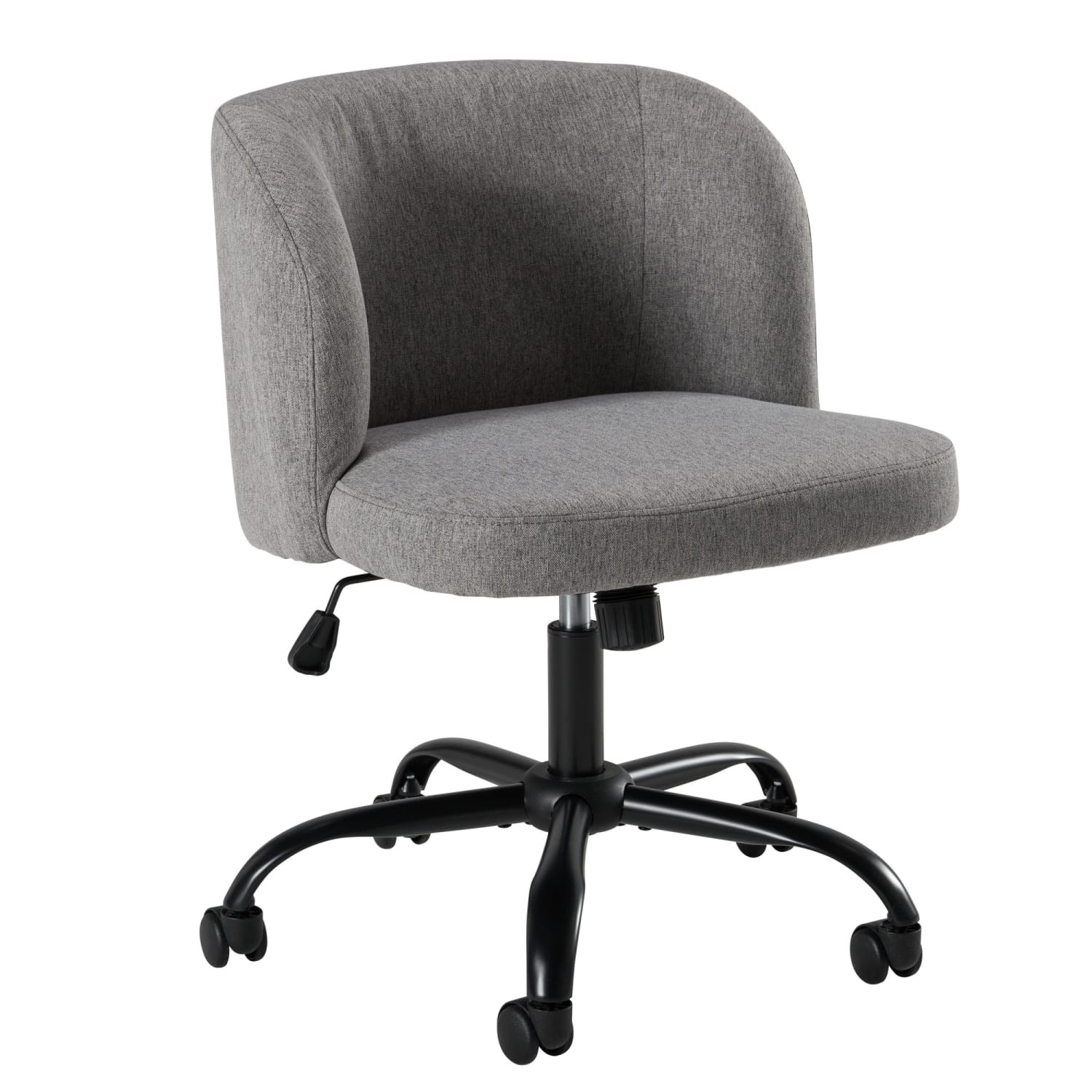 Bush Furniture Pembroke Ergonomic Fabric Armless Mid Back Desk Chair for Home Office, Warm Gray Fabric, Standard Delivery - Image 3