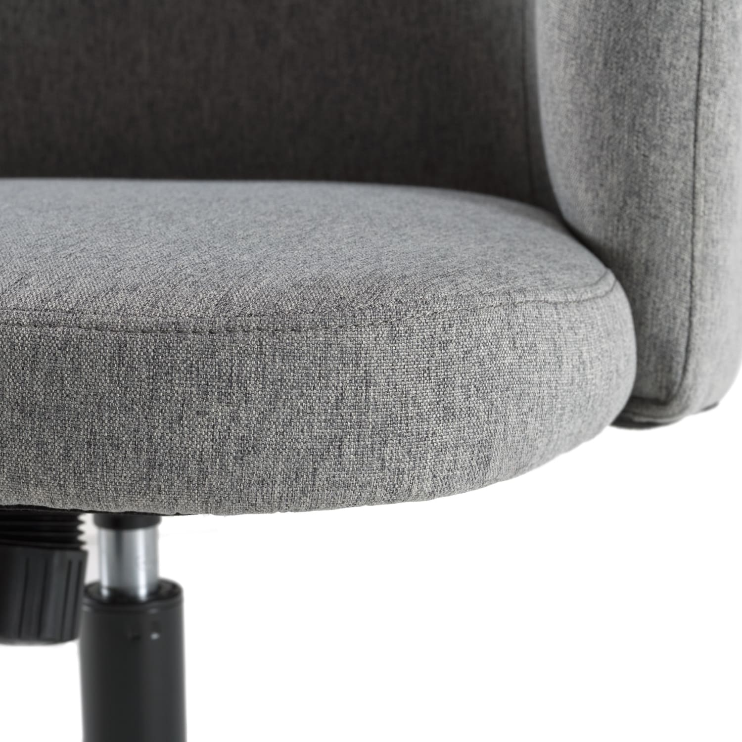 Bush Furniture Pembroke Ergonomic Fabric Armless Mid Back Desk Chair for Home Office, Warm Gray Fabric, Standard Delivery - Image 6