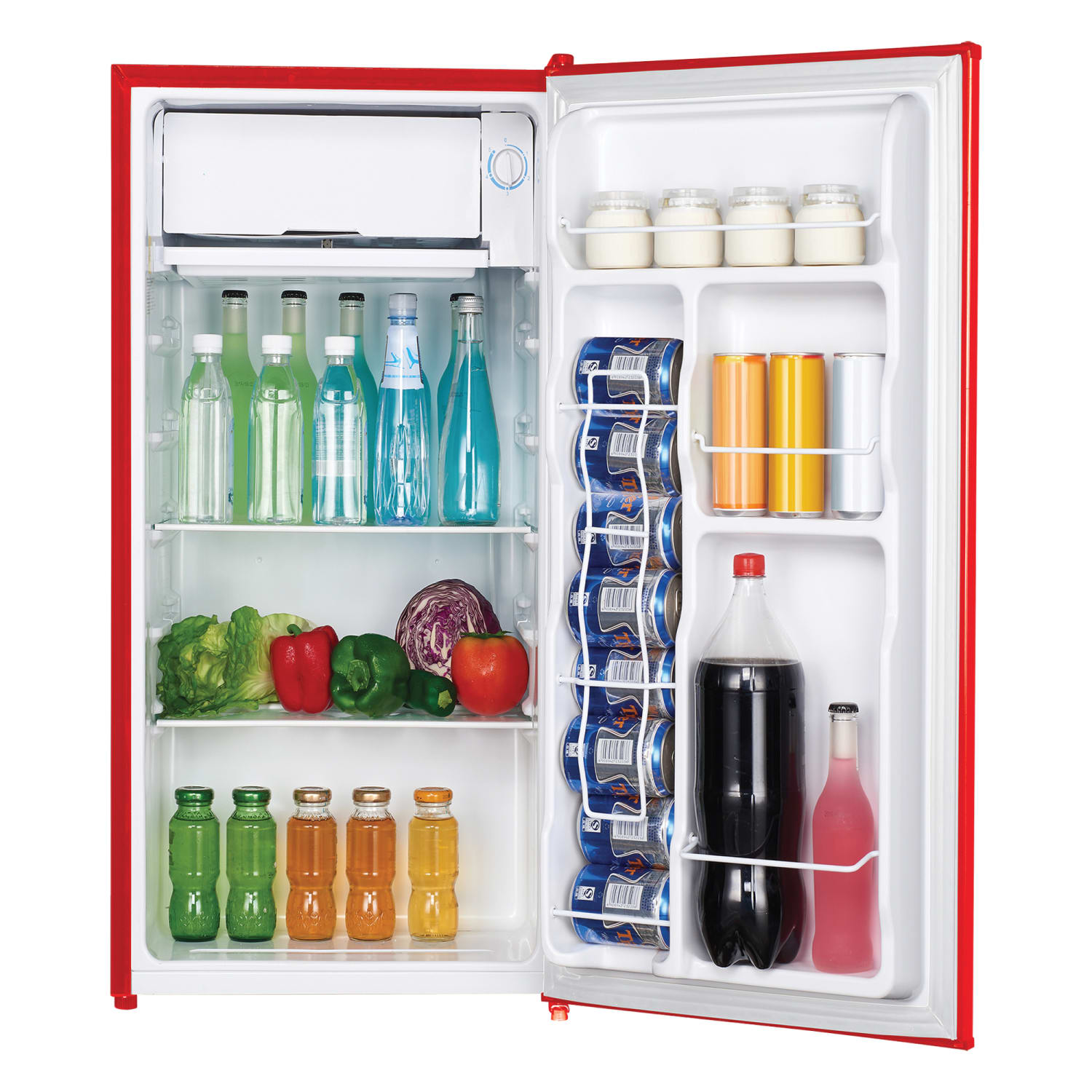 Frigidaire 3.2-cu.-ft. 65-Watt Retro Bar Fridge with Side Bottle Opener, Red, EFR376-B-RED - Image 6