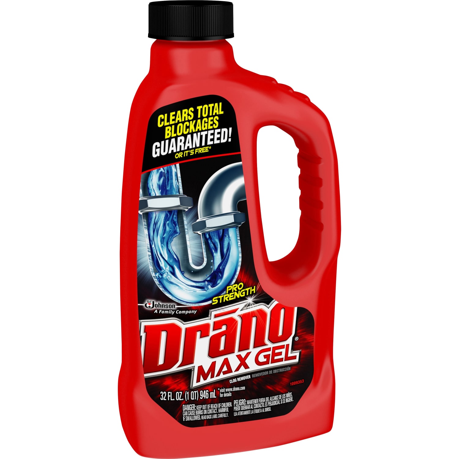 Drano Max Gel Clog Remover - Ready-To-Use - 32 fl oz (1 quart) - Corrosion Resistant, Phosphorous-free - Clear Bottle - 12 / Carton - Image 4