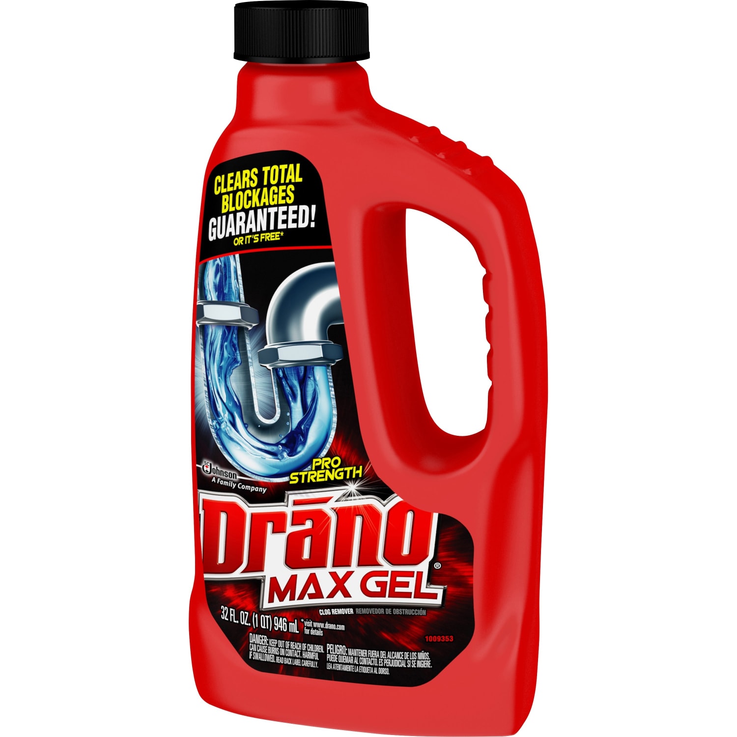 Drano Max Gel Clog Remover - Ready-To-Use - 32 fl oz (1 quart) - Corrosion Resistant, Phosphorous-free - Clear Bottle - 12 / Carton - Image 5