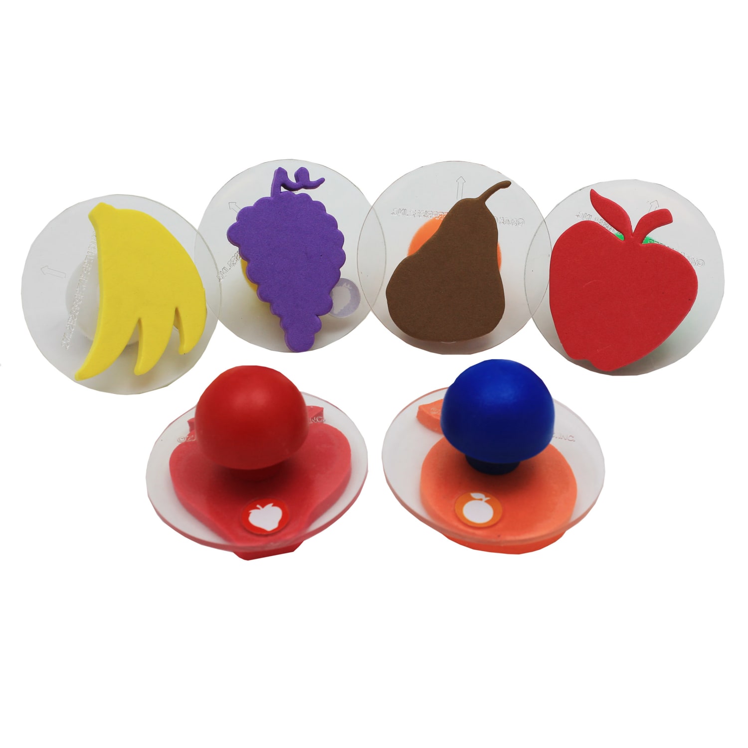 READY 2 LEARN Giant Stampers, Fruit, 6 Per Pack, 2 Packs - Image 3