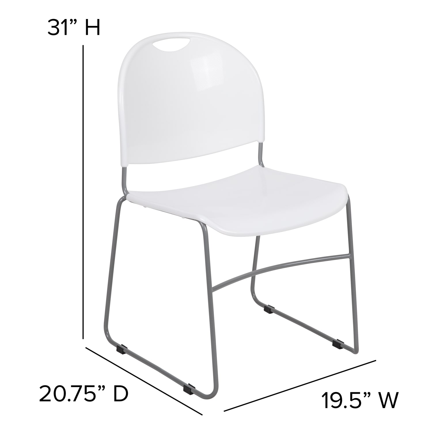 Flash Furniture HERCULES Plastic UltraCompact Stack Chair WhiteSilver PopularChairscom Flash Furniture HERCULES Plastic Ultra Compact Stack Chair WhiteSilver PopularChairscom