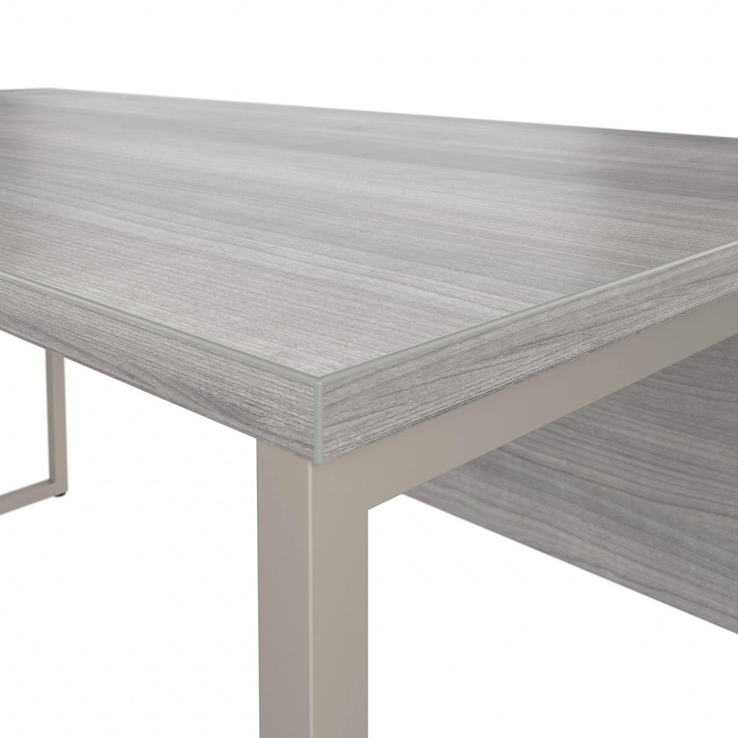 Bush Business Furniture Hybrid 60inW x 30inD Computer Table Desk With Metal Legs, Platinum Gray, Standard Delivery - Image 6