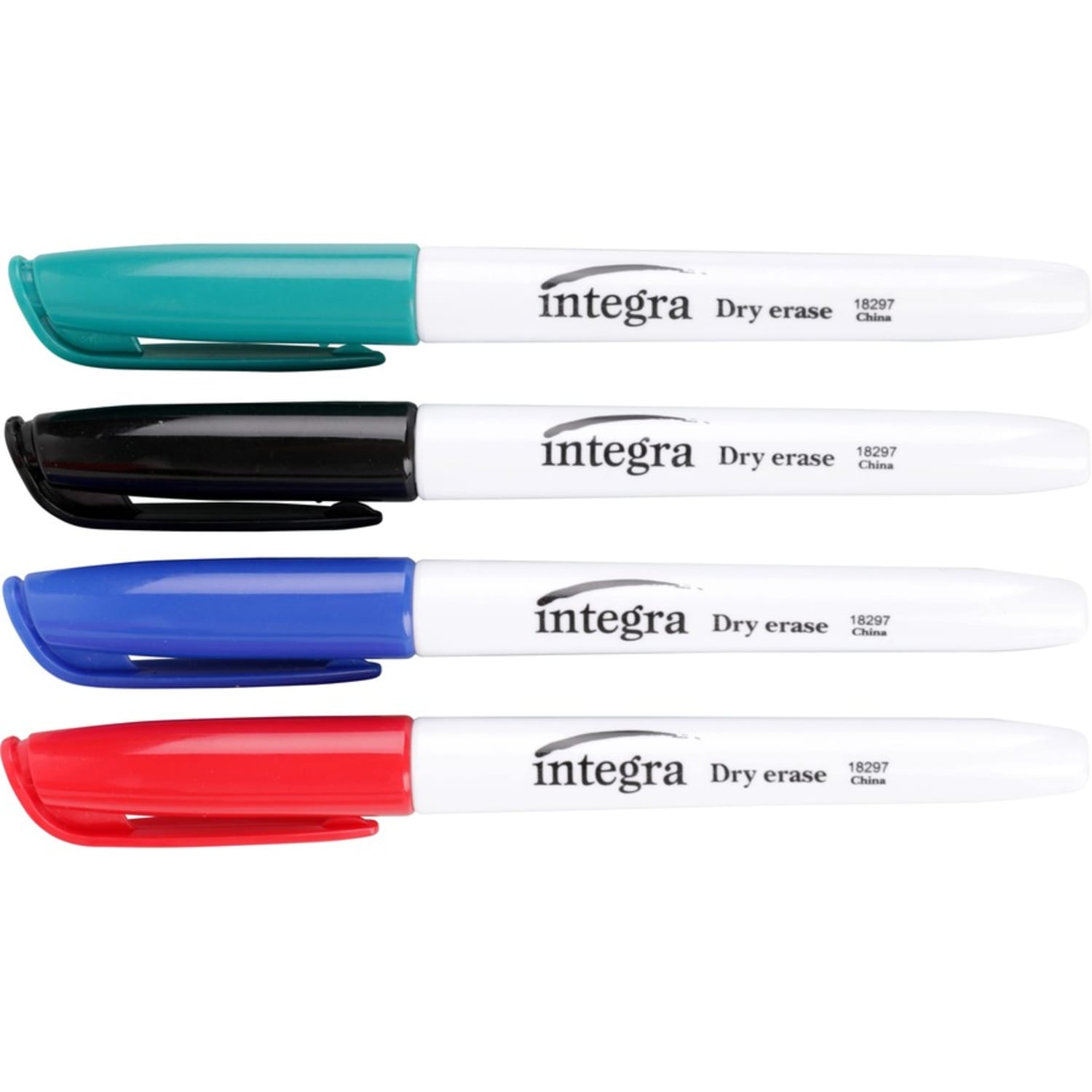 Integra Dry-Erase Markers - Fine Marker Point - Assorted Alcohol Based Ink - 4 / Set - Image 4