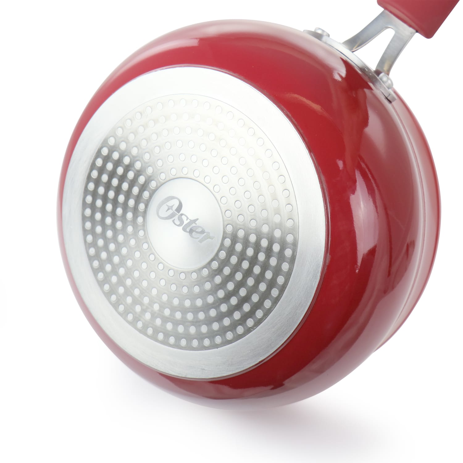 Oster Corbett Aluminum Nonstick Saucepan, 3.1 Qt, Red - Image 6