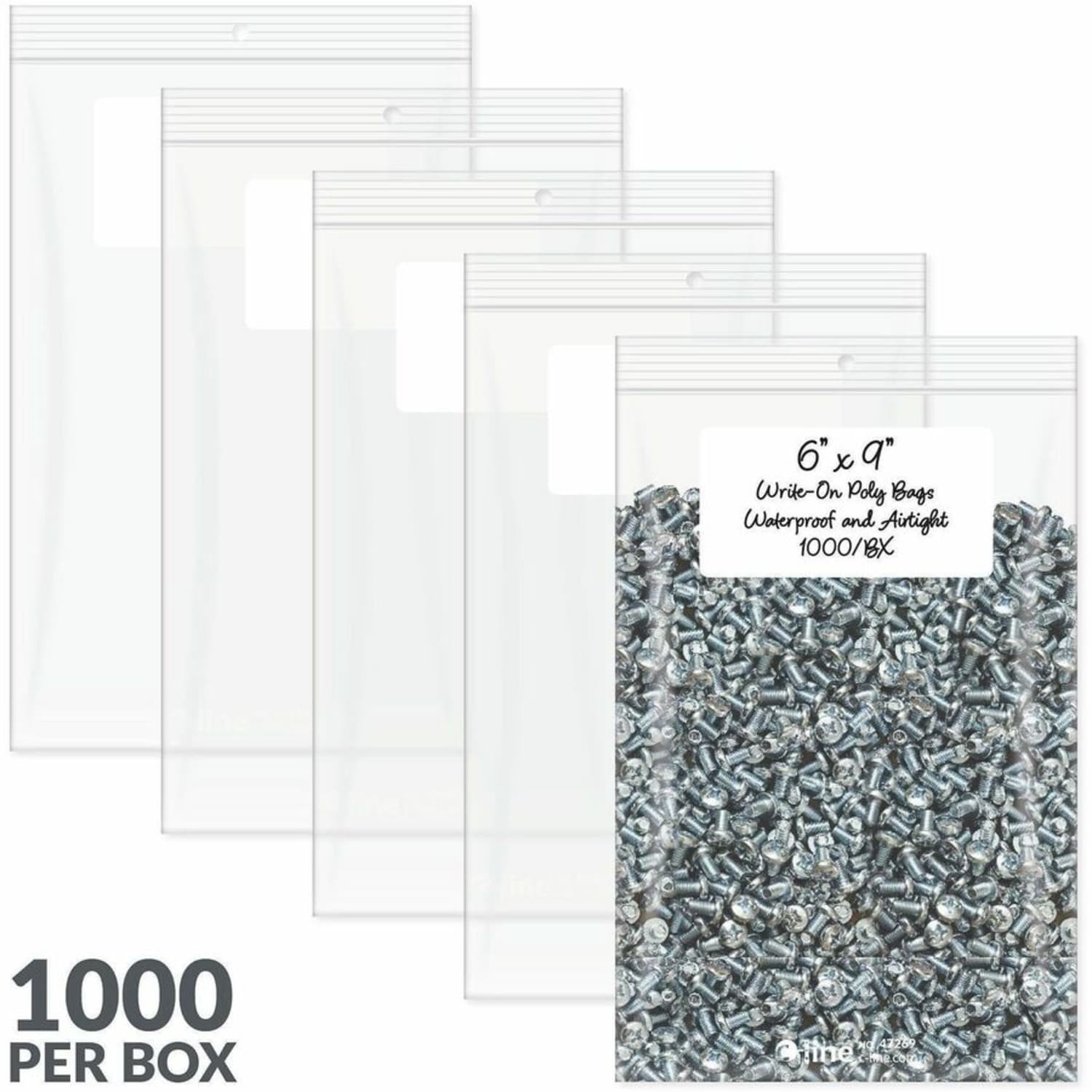 C-Line Write-On Poly Bags - 6 x 9, 1000/BX, 47269 - Image 4
