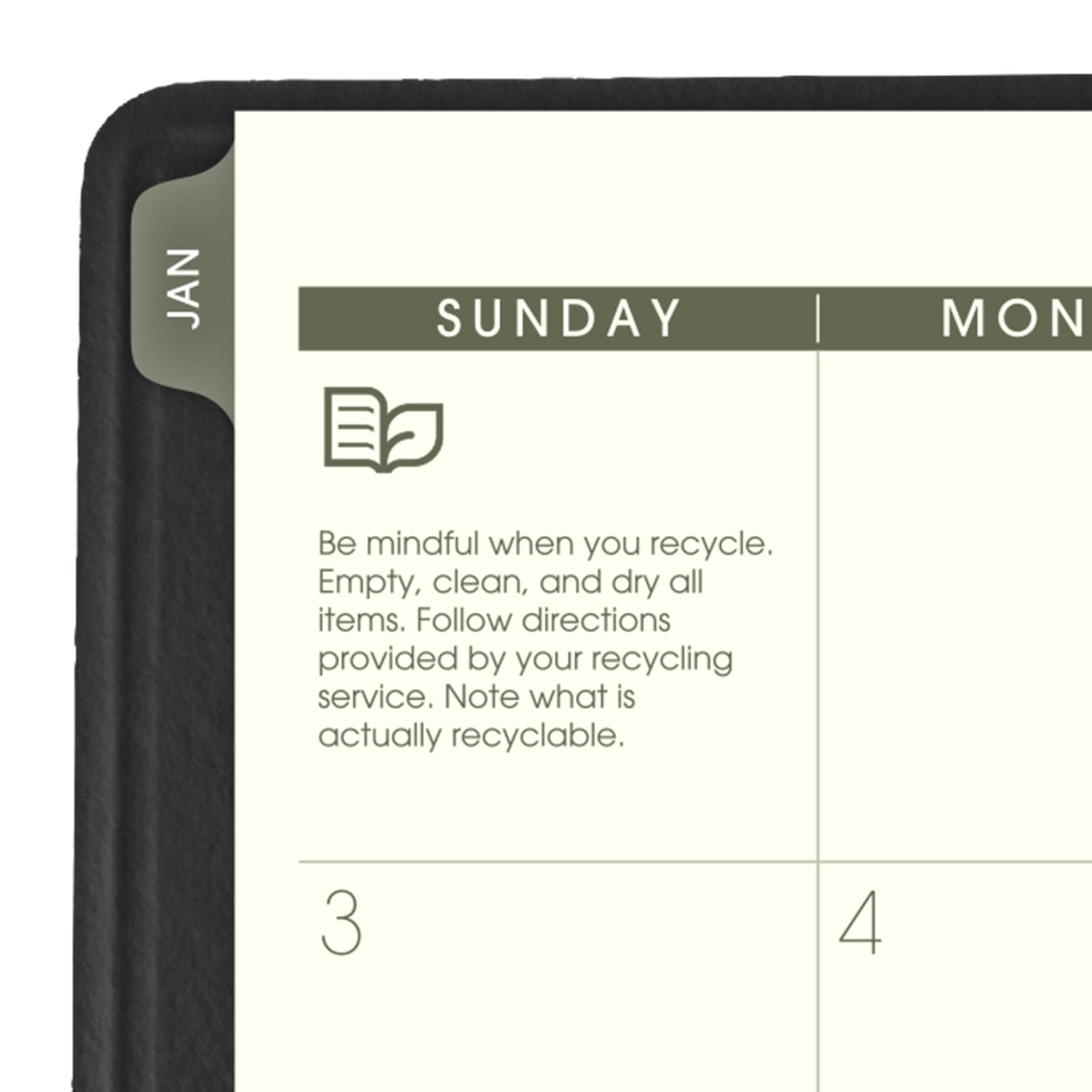 AT-A-GLANCE 2027 Recycled Monthly Planner, Black, Large, 9in x 11in - Image 5