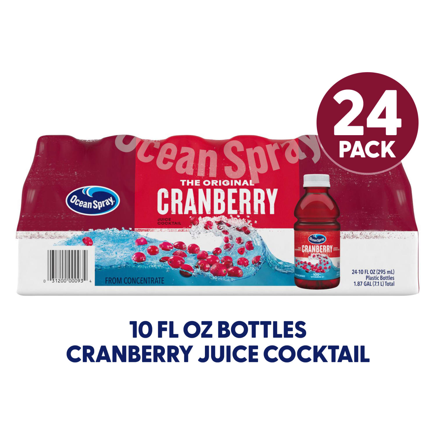 Ocean Spray Cranberry Juice Cocktail, 10 Oz, Case Of 24 Cans - Image 3