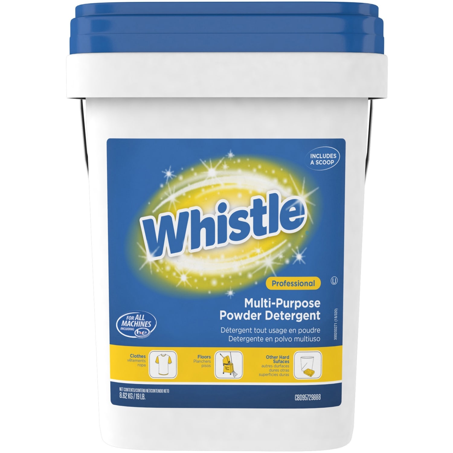 Diversey Whistle Multi-Purpose Powder Detergent, Citrus, 19 lb Pail