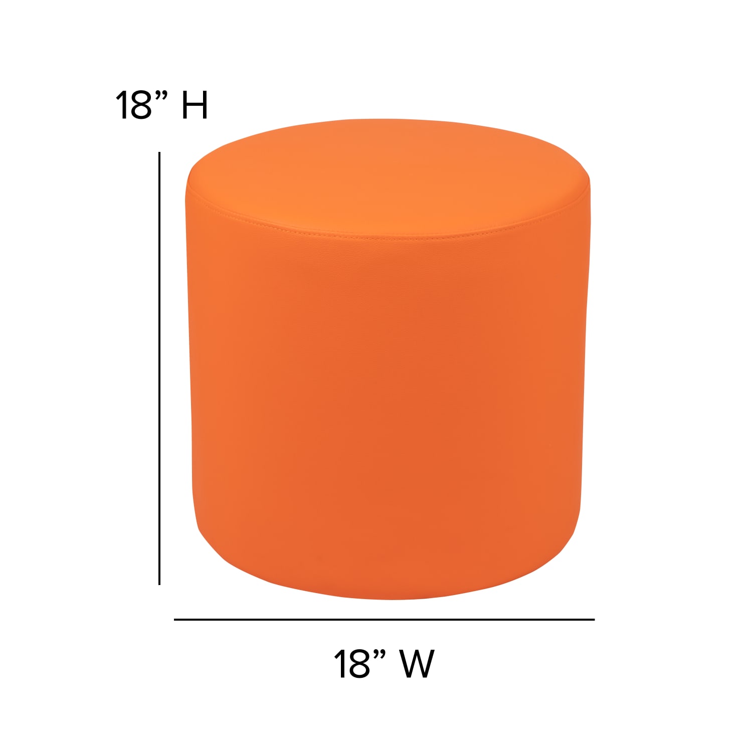Flash Furniture Soft Seating Collaborative Circle Orange PopularChairscom