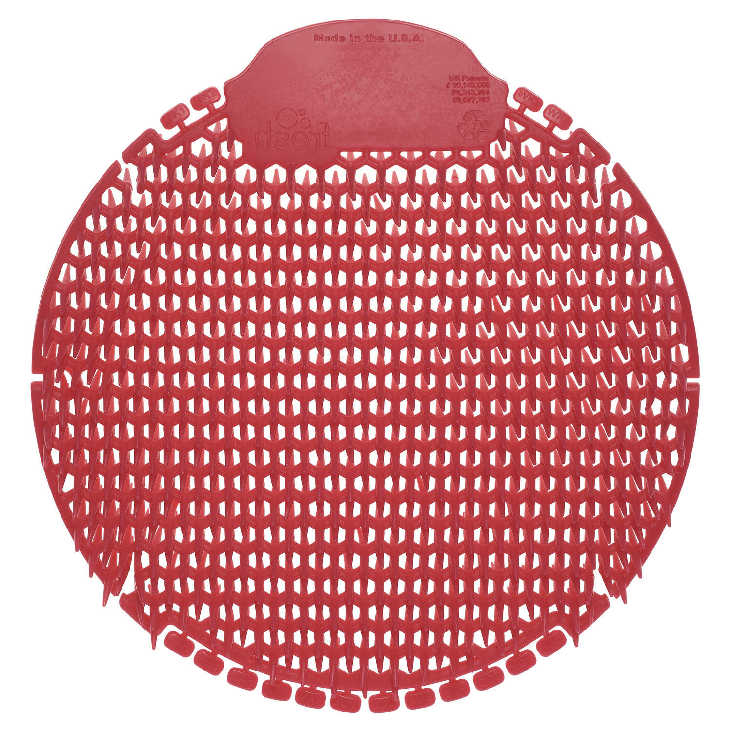 Fresh Products Slant7 with Terminator Urinal Screen, Evergreen Scent, Red, 5/Box - Image 4