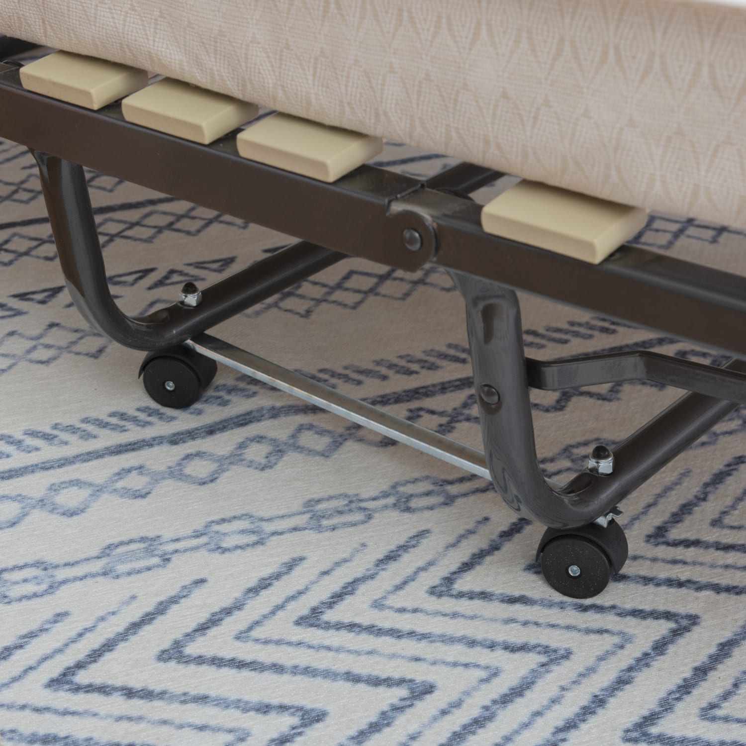 Linon Luxor Folding Bed With Memory Foam, 16-1/4inH x 31-1/2inW x 78-4/5inD, Beige - Image 9