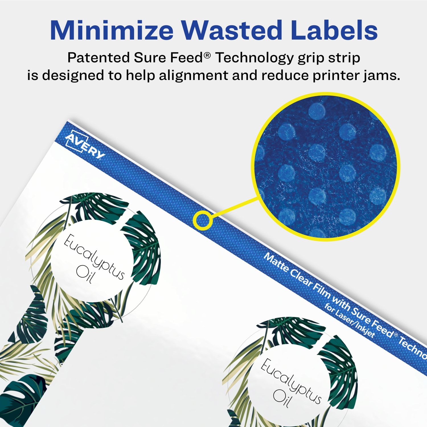 Avery Permanent Labels With Sure Feed, 94116-CMF25, Lollipop, 1-1/2in x 4in, Matte Clear, Pack Of 200 - Image 5