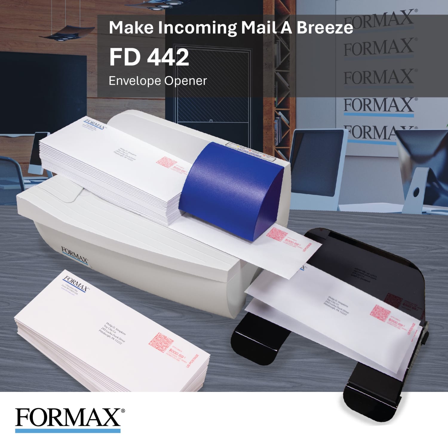 Formax FD442 Electric Letter Opener, White - Image 3