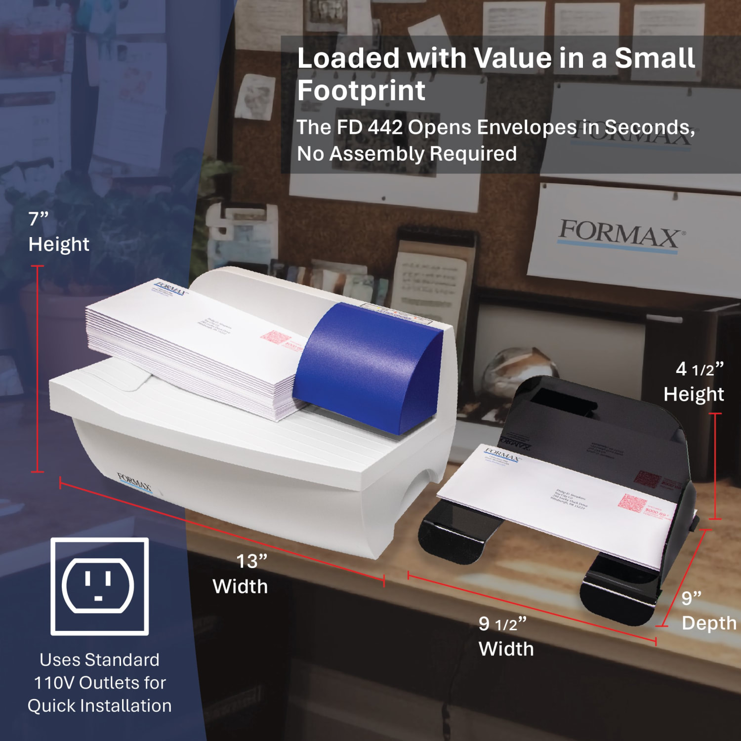 Formax FD442 Electric Letter Opener, White - Image 4