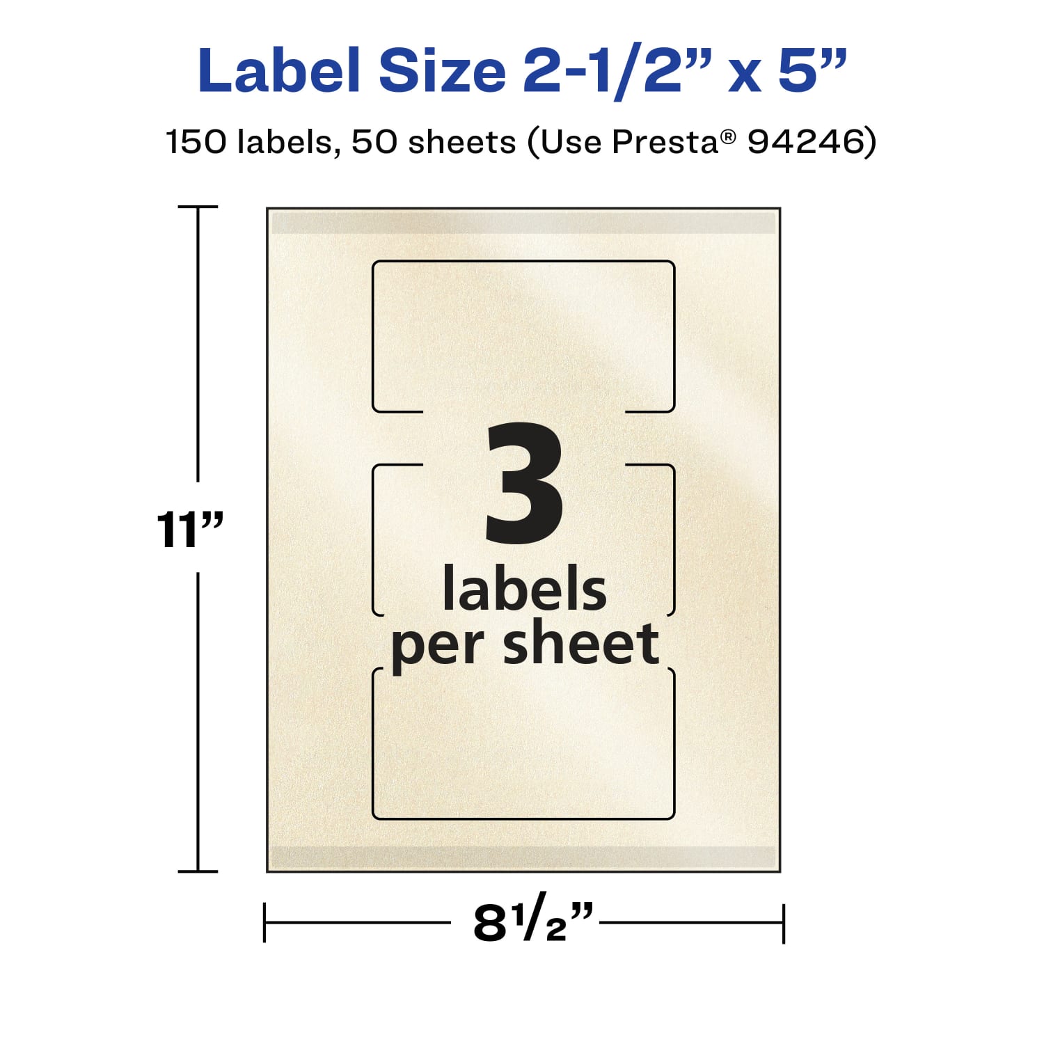Avery Pearlized Permanent Labels With Sure Feed, 94246-PIP50, Rectangle, 2-1/2in x 5in, Ivory, Pack Of 150 Labels - Image 6
