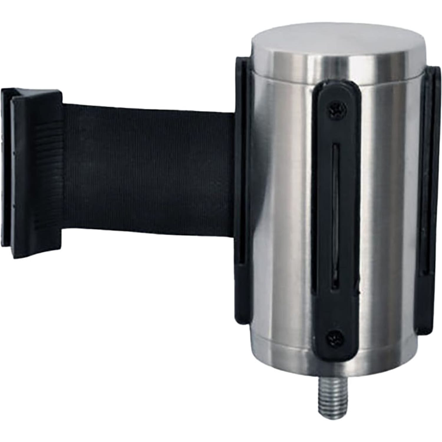 CSL Replacement belt head for CSL stanchion,5in high,Stainless steel;Retractable 9.5 ft BLACK belt