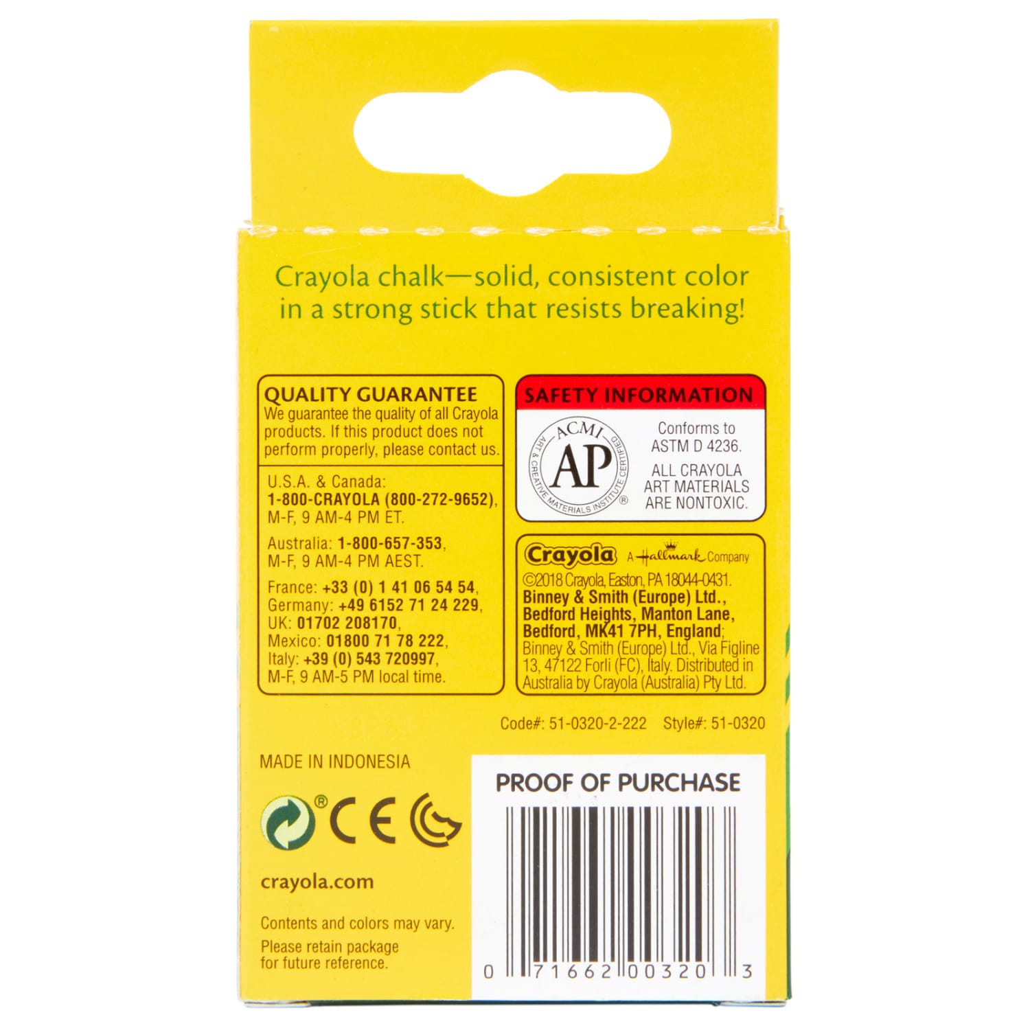 Crayola White Chalk Sticks, White, 12 Sticks Per Box, Set Of 36 Boxes - Image 5