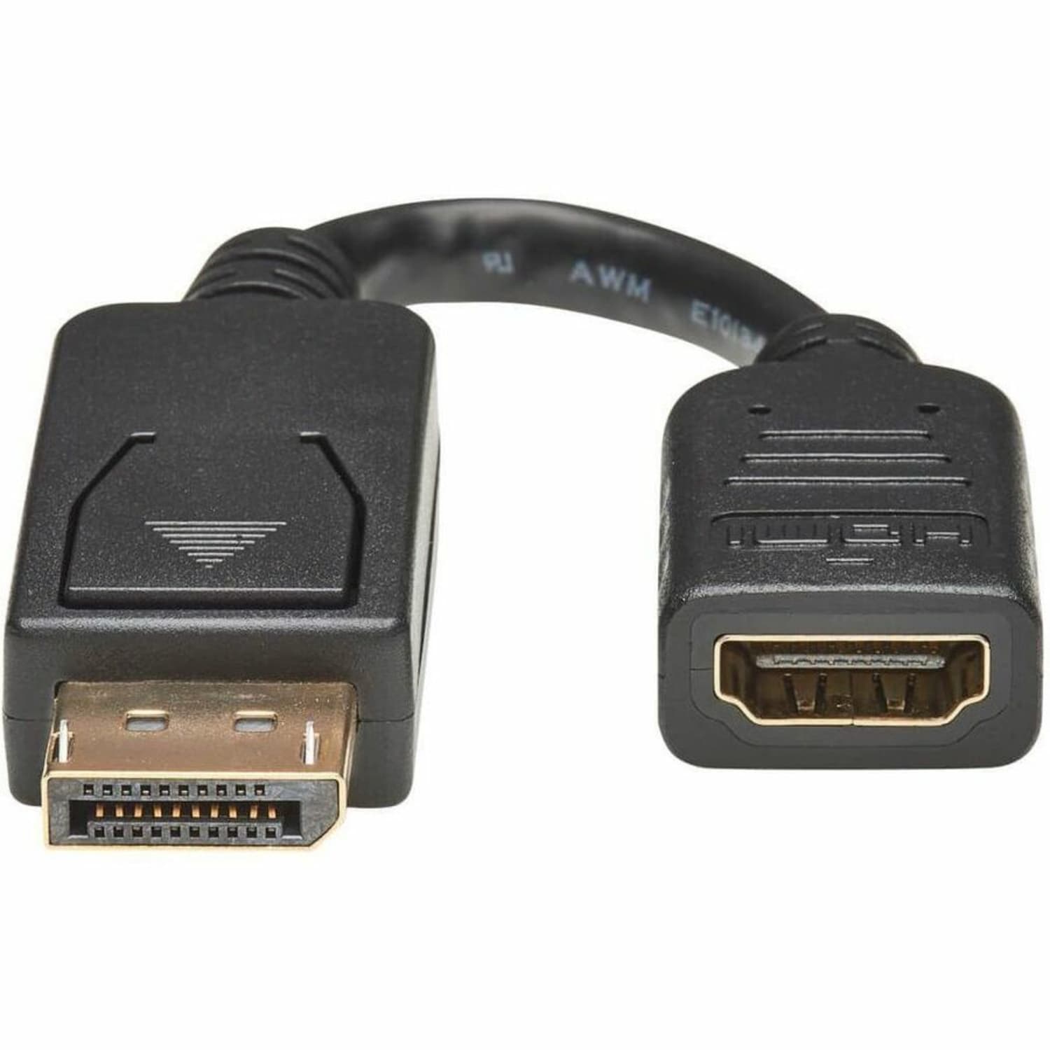 Eaton Tripp Lite Series DisplayPort to HDMI Video Adapter Video Converter (M/F), HDCP, Black, 6 in. (15 cm) - Adapter - DisplayPort male to HDMI female - 6 in - black - molded - Image 3