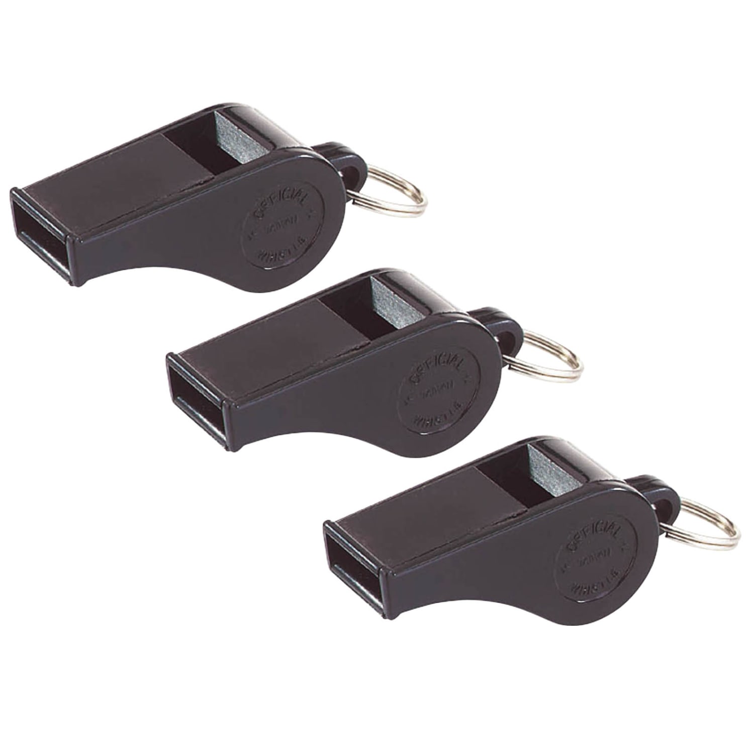 Martin Sports Plastic Whistles, Black, 12 Whistles Per Pack, Set Of 3 Packs - Image 3