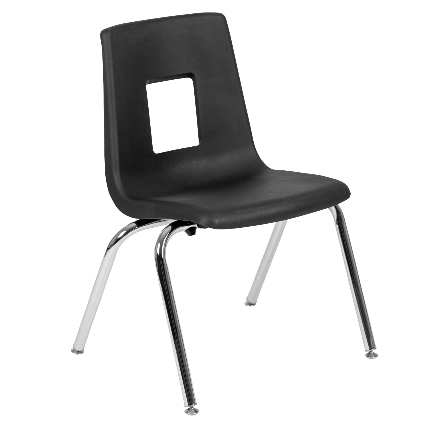 Flash Furniture Advantage Student Stacking School Chair, Black/Silver - Image 3